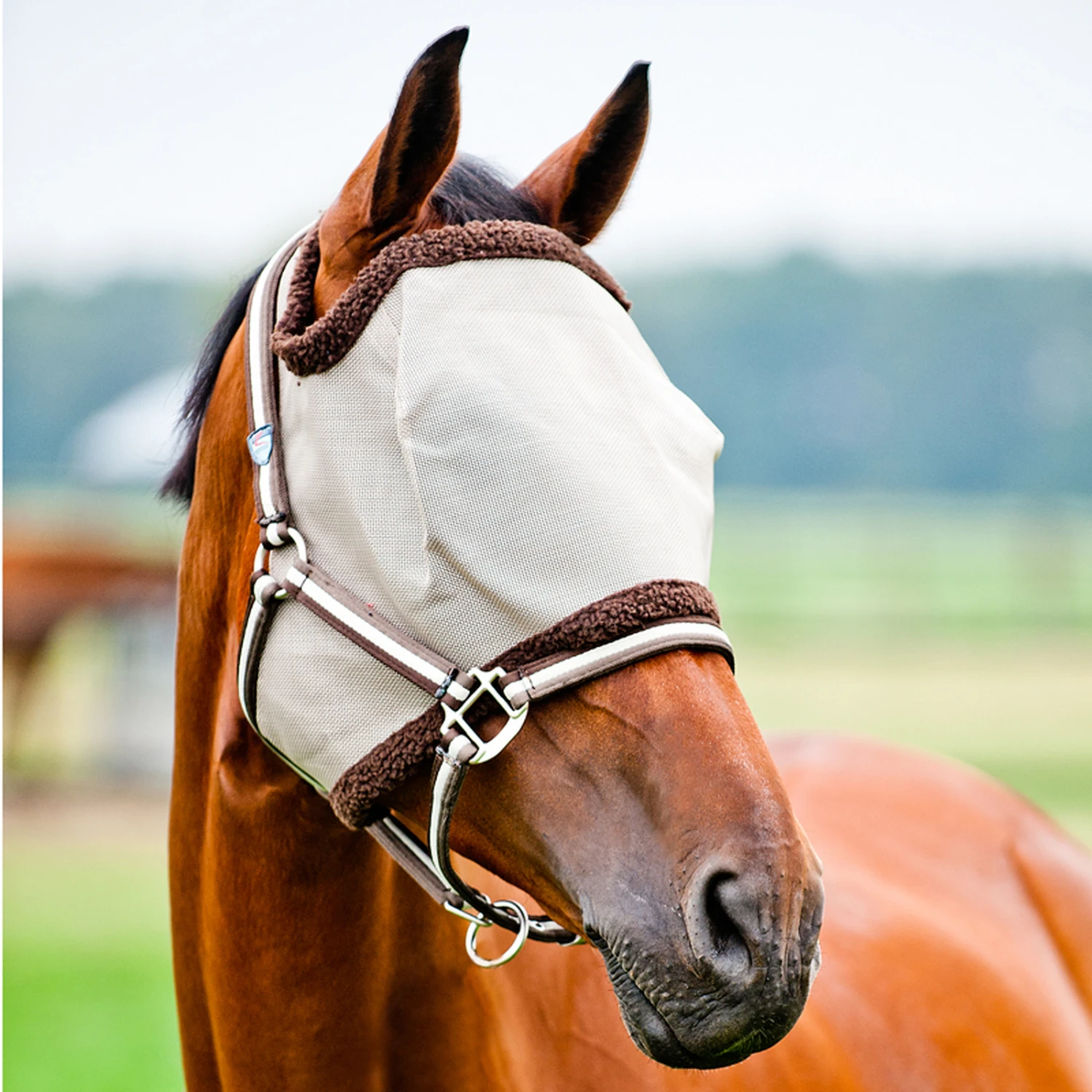 Horze Fliegenmaske Mit Mesh Und Weichem Flor 5 Horze Fliegenmaske Mit Mesh Und Weichem Flor – Bild 3