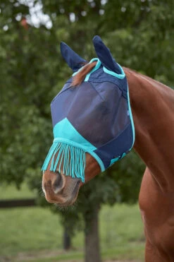 Weatherbeeta Comfitec Deluxe Fine Mesh Fliegenmaske Mit Ohren Und Fransen -Reitsportprodukte Geschäft 338275 DB TUB 1